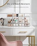 Vtopmart 4 Pack Clear Makeup Organiser, Acrylic Small Stackable Storage Drawers, Plastic Storage Box For Vanity, Bathroom, Under Sink, Kitchen Cupboard, Pantry, Home Organization - 7