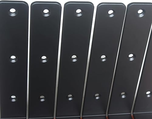 Miniatura 68 de Paquete de 4 soportes en L para estante, 8 pulg. largo x 6 pulg. alto x 1.5 pulg. ancho, grosor 03/64 pulg., soporte de hierro, metal, industrial