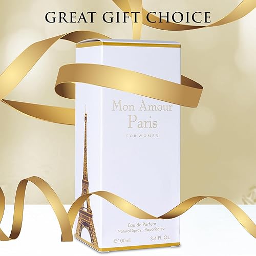 Miniatura 7 de Mon Amour Paris - Eau De Parfum para mujer, floral y afrutado, Ylang-ylang, rosa de damasco, jazmín, fragancia elegante y elegante para mujer,