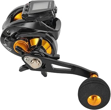 Digital Baitcasting Fishing Reel With Line Counter, 6.31 Gear Ratio, USB-Rechargeable, Bite Alarm, Max 10Kg Drag, Aluminum Spool For Rafting&Bass Anglers
