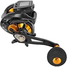 Digital Baitcasting Fishing Reel With Line Counter, 6.31 Gear Ratio, USB-Rechargeable, Bite Alarm, Max 10Kg Drag, Aluminum Spool For Rafting&Bass Anglers