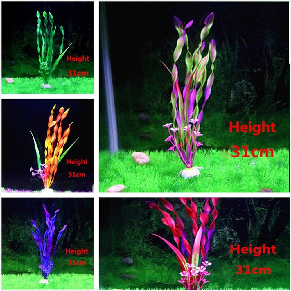 Grass Carp Tank Decoration Kelp Fish Tank Aquarium Landscaping Plant Decoration Decoration 31cm (Color : D)