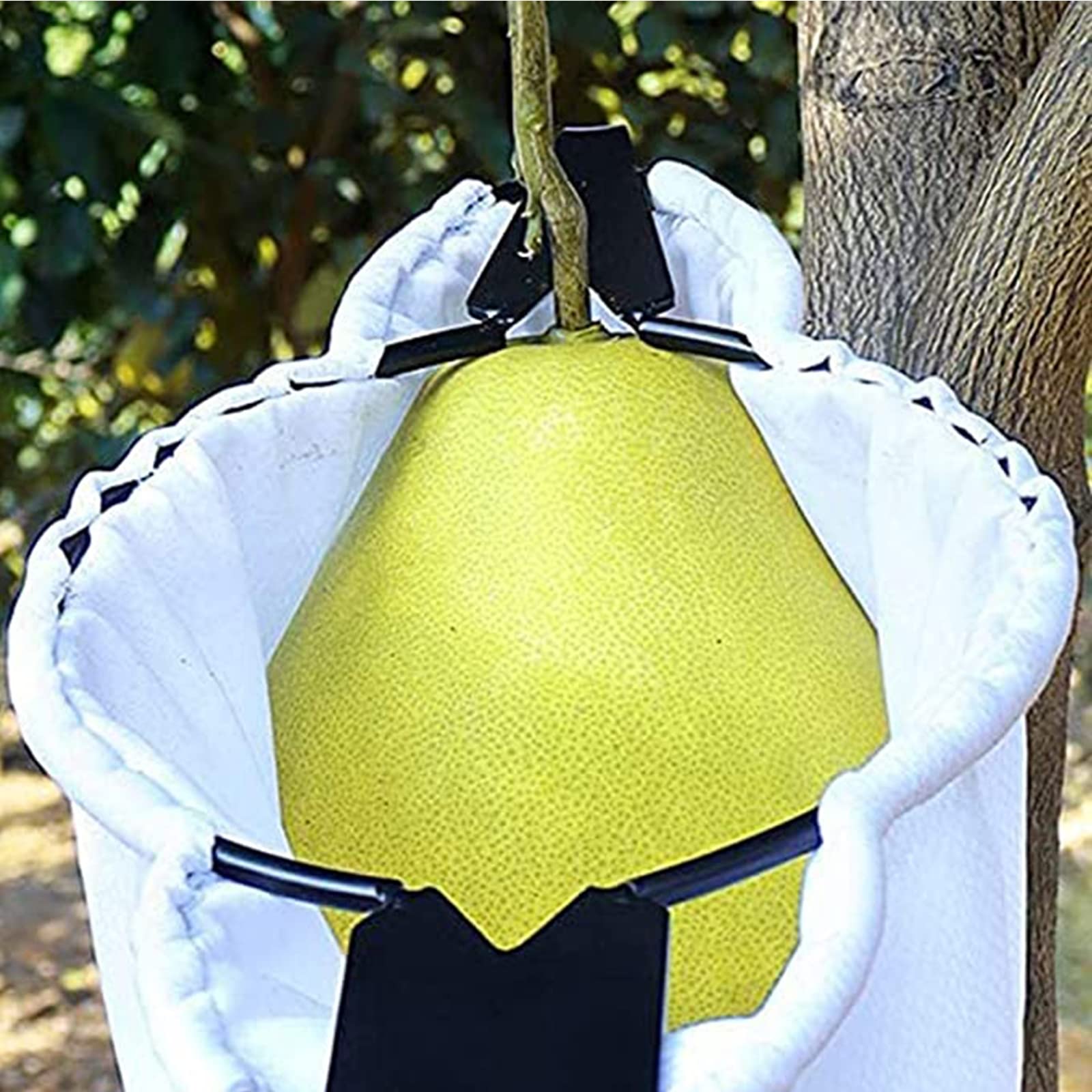 LekLai Testa per Raccoglitrice Di Frutta, Borsa Elastica per Cesto Di Raccolta, Strumenti per la Raccolta Di Frutta con 2 Lame a Forma Di V, Raccoglifrutta per Raccogliere Mele, Arance, Agrumi, Pere