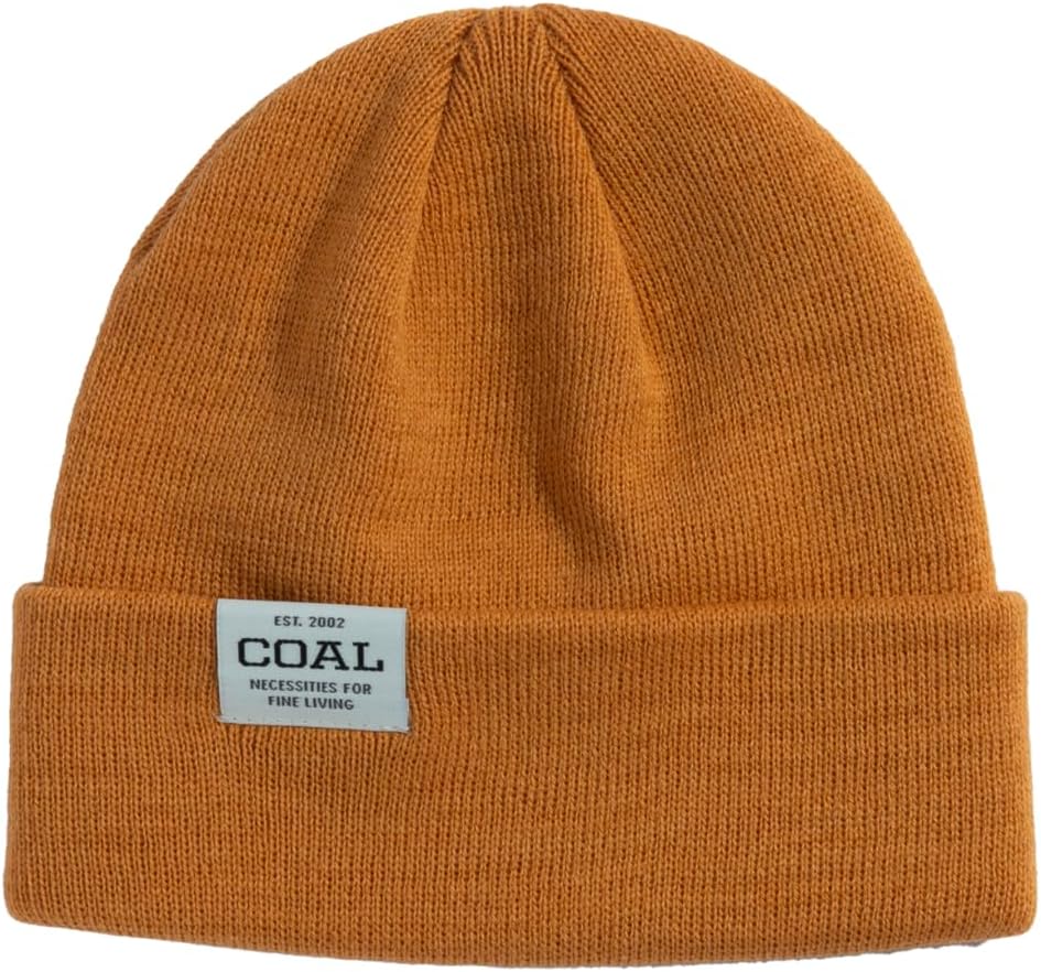 Coal Headwear Uniform Low Knit Cuff Beanie Hat - Low Profile Shallow Fit, Rib Knit, Soft Acrylic - Winter Outdoor Casual