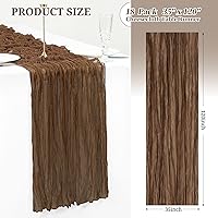 Vista 92 de Showgeous 10 Pack Baby Pink Cheesecloth Table Runner 10FT Long Semi-Sheer Gauze Table Runner Boho or Rustic Wedding Decor for Wedding Decor Arch