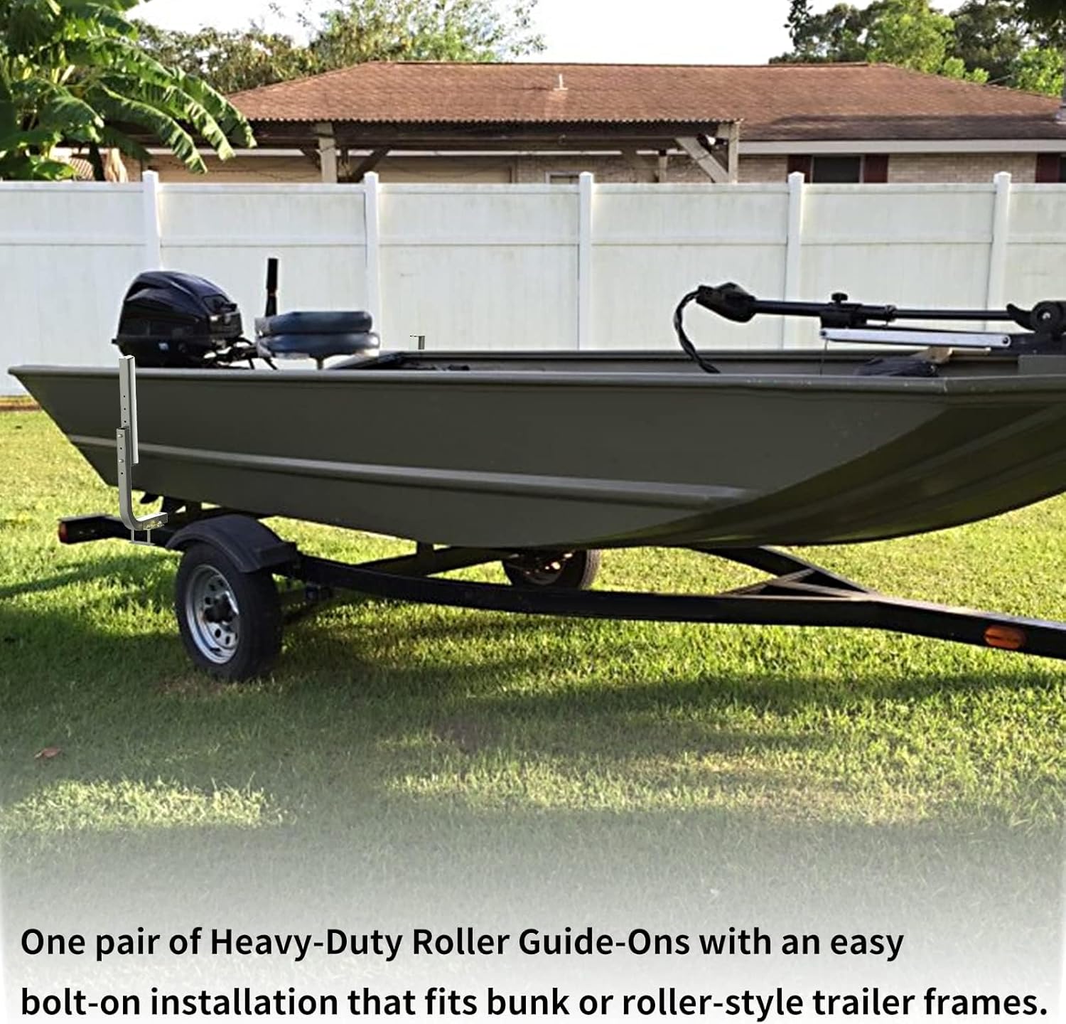Boat Trailer Guides on System,Heavy-Duty Adjustable Roller Guide-On System,Trailer Guide Poles,Mounting Hardware Included, for Ski Boat, Fishing Boat or Sailboat Trailer, 22~28.1-Inches