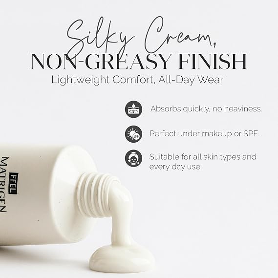 FEEL MATRIGEN Collagen Hydrating Cream with Niacinamide, Hydrolyzed Collagen, Panthenol & Ceramide Deep Moisture, Skin Barrier Support, Firmness & Radiance, 1.35 fl. oz