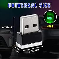 Vista 50 de Augeny 4 lámparas LED USB para el interior del automóvil, luz nocturna decorativa USB enchufable, kit de iluminación ambiental portátil, accesorios