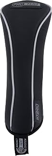 PRO - TEKT. LEATHERETTE GOLF HYBRID OR RESCUE WOOD HEADCOVER. BLACK.