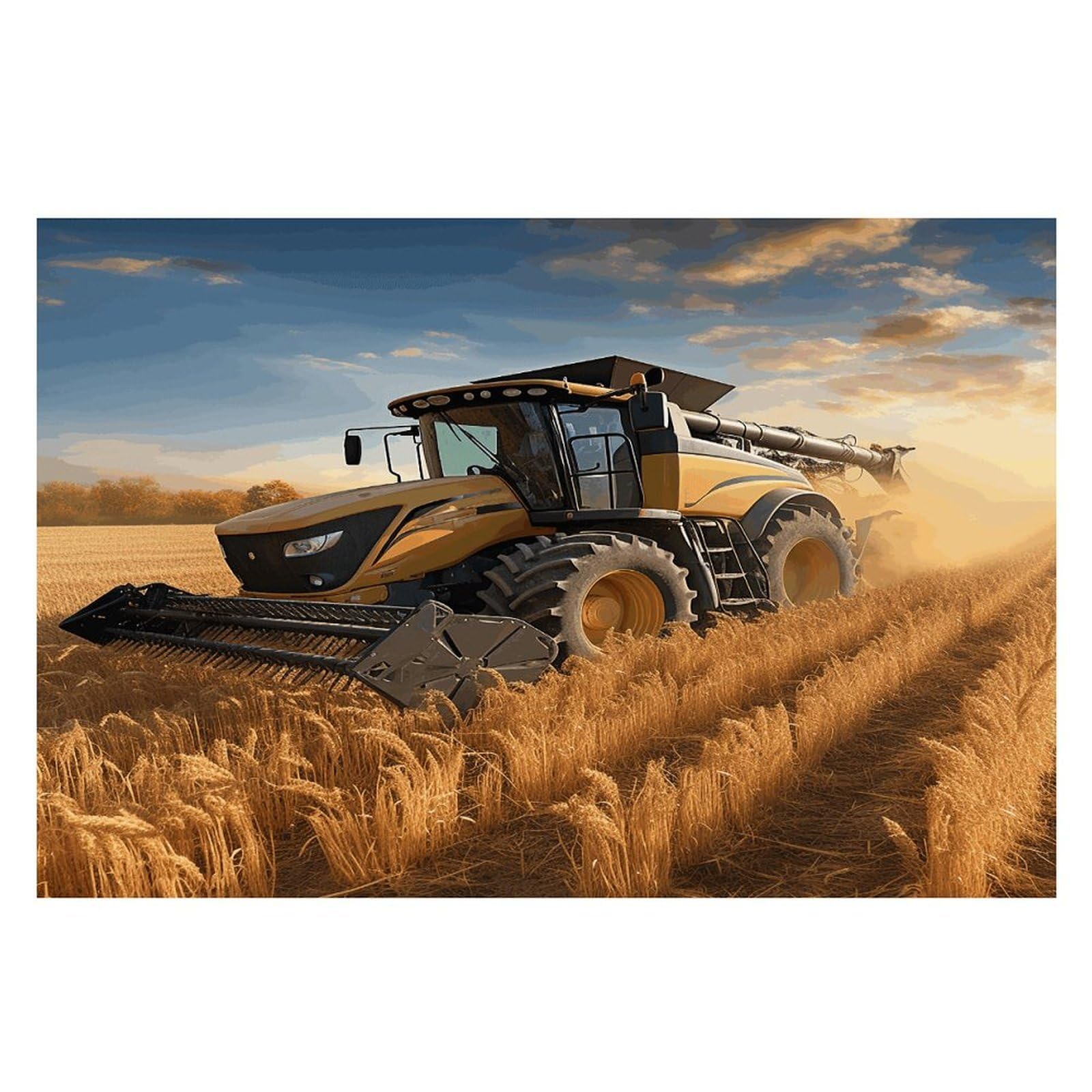Farm Tractor Harvest Placemats Non-Slip Heat Resistant Table Mats Flax Washable Cloth Place Mats Easy to Clean Premium Placemat for Kitchen Dining Table Decor Party Outdoor
