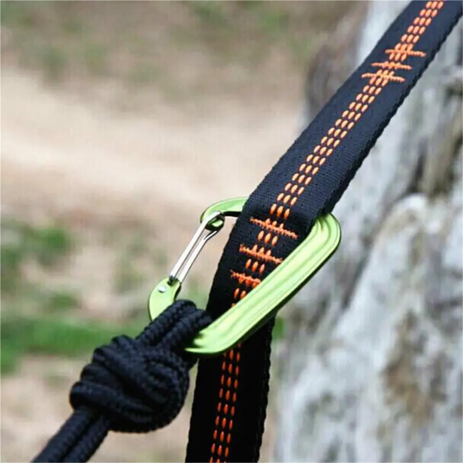 Cinghie in Poliestere 2 Pezzi 5 Anelli spinati ad Alto carico Nero Cinghie for Amaca da Campeggio all'aperto for rinforzate per Altalena(Blue with Buckles)