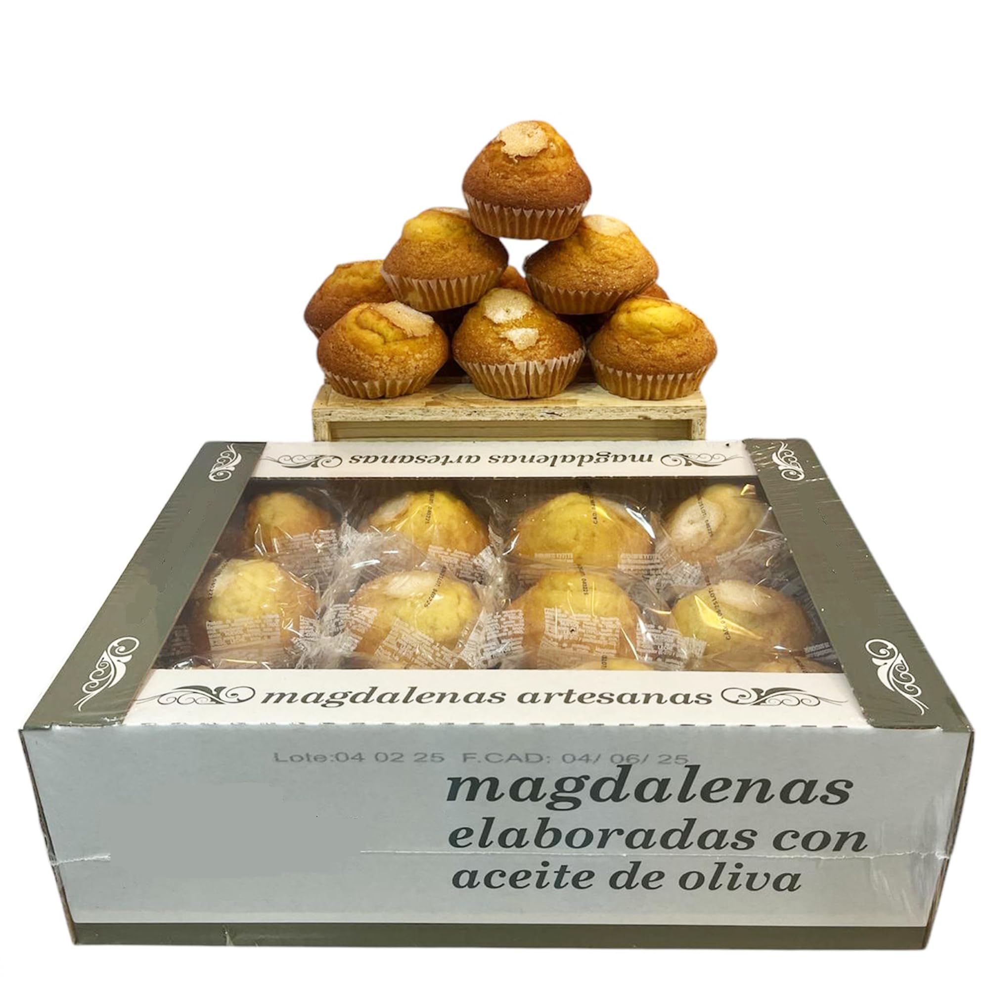 Magdalenas Artesanales Aceite de Oliva Caja 24 Uds 2Kg · Obrador Tradicional · Desayuno Diario