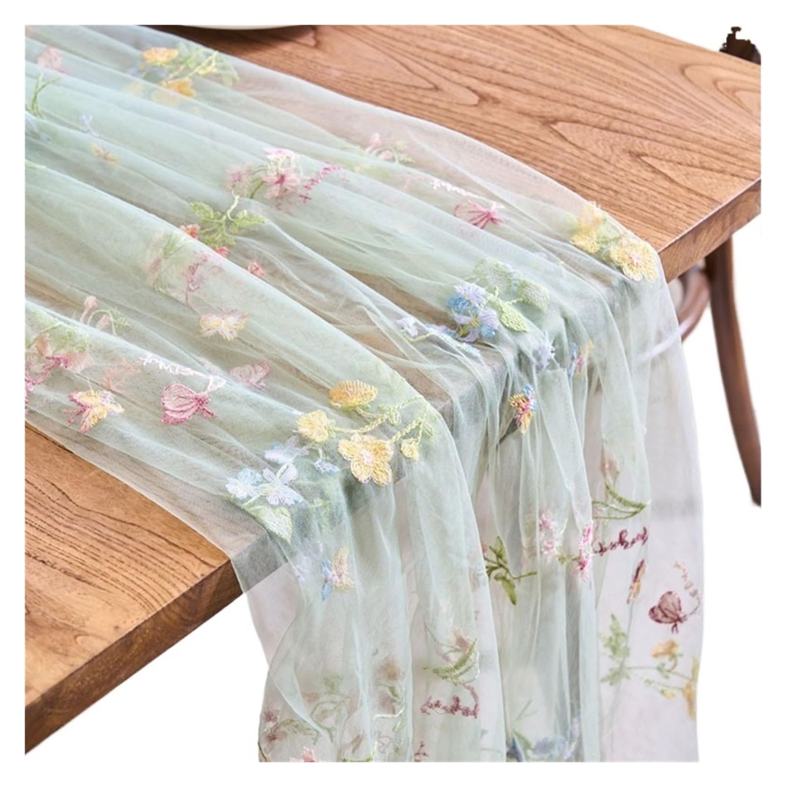 floral tablecloth Flower Butterfly Embroidered Lace Table Runner