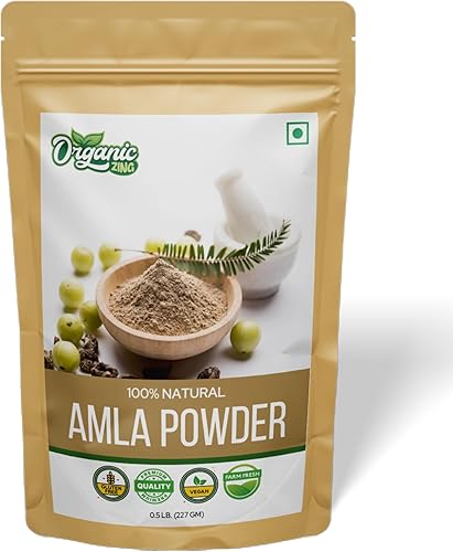 Amla Powder  Grosella espinosa india para beber, comer gran fuente de vitamina C  Phyllanthus emblica inn  227gm (8 oz) paquete de 1