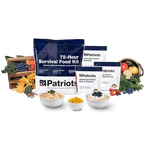 4Patriots suministro de alimentos para emergencias kit de supervivencia para 72horas vida útil de 25años 16porciones 4Patriots suministro de alimentos para emergencias kit de supervivencia para 72horas vida útil de 25años 16porciones