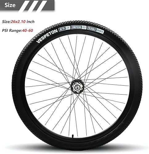 Miniatura 10 de 2627.529 x 2.10 pulgadas, par de neumáticos de bicicleta de montaña, 60 TPI plegables Kevlar de alta calidad, paquete de 2