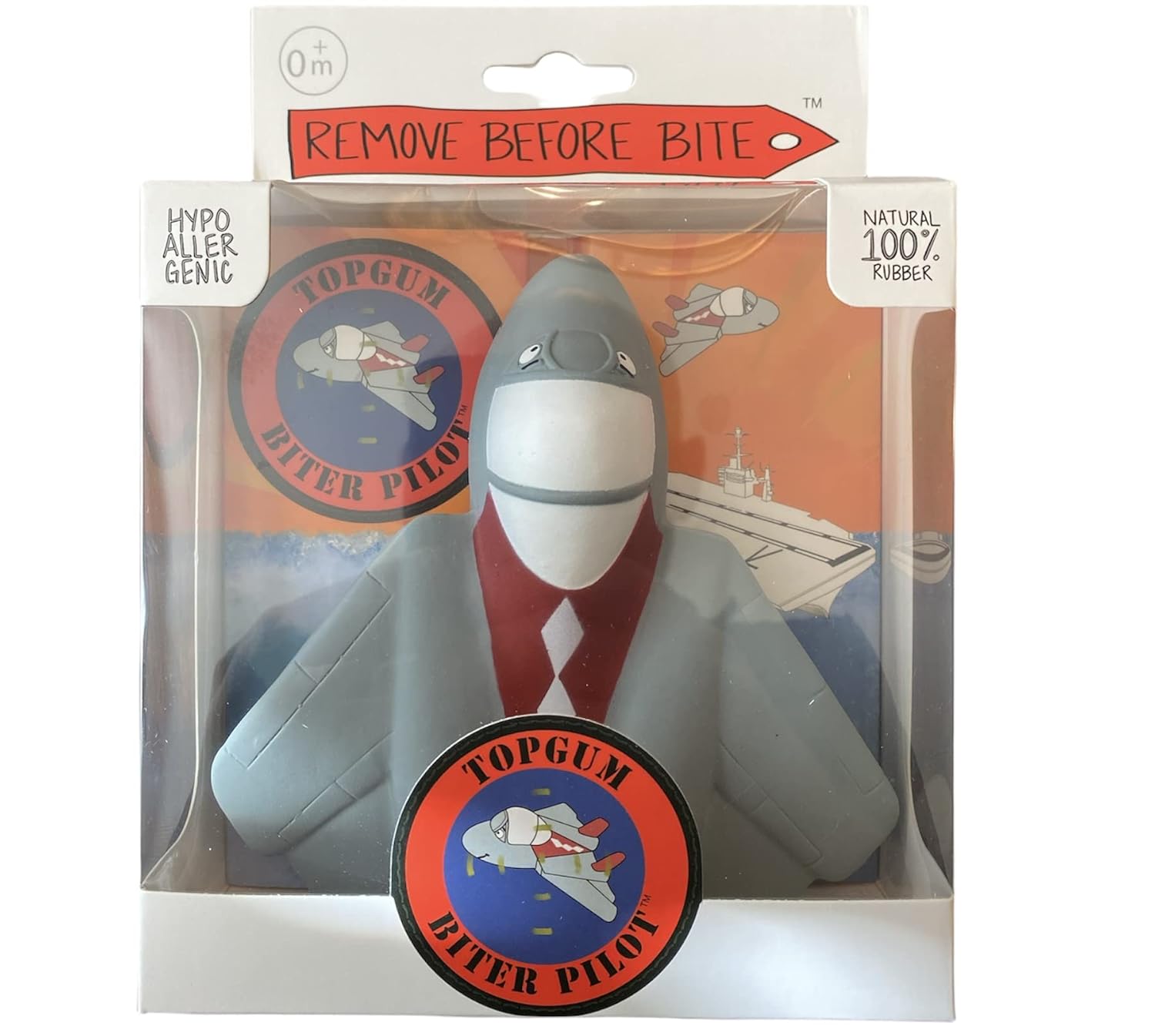 Baby Teething Toy – Natural Rubber Teether for Infants (3+ Months), BPA-Free, Non-Toxic | Airplane Teether Gift for Aviation Families.