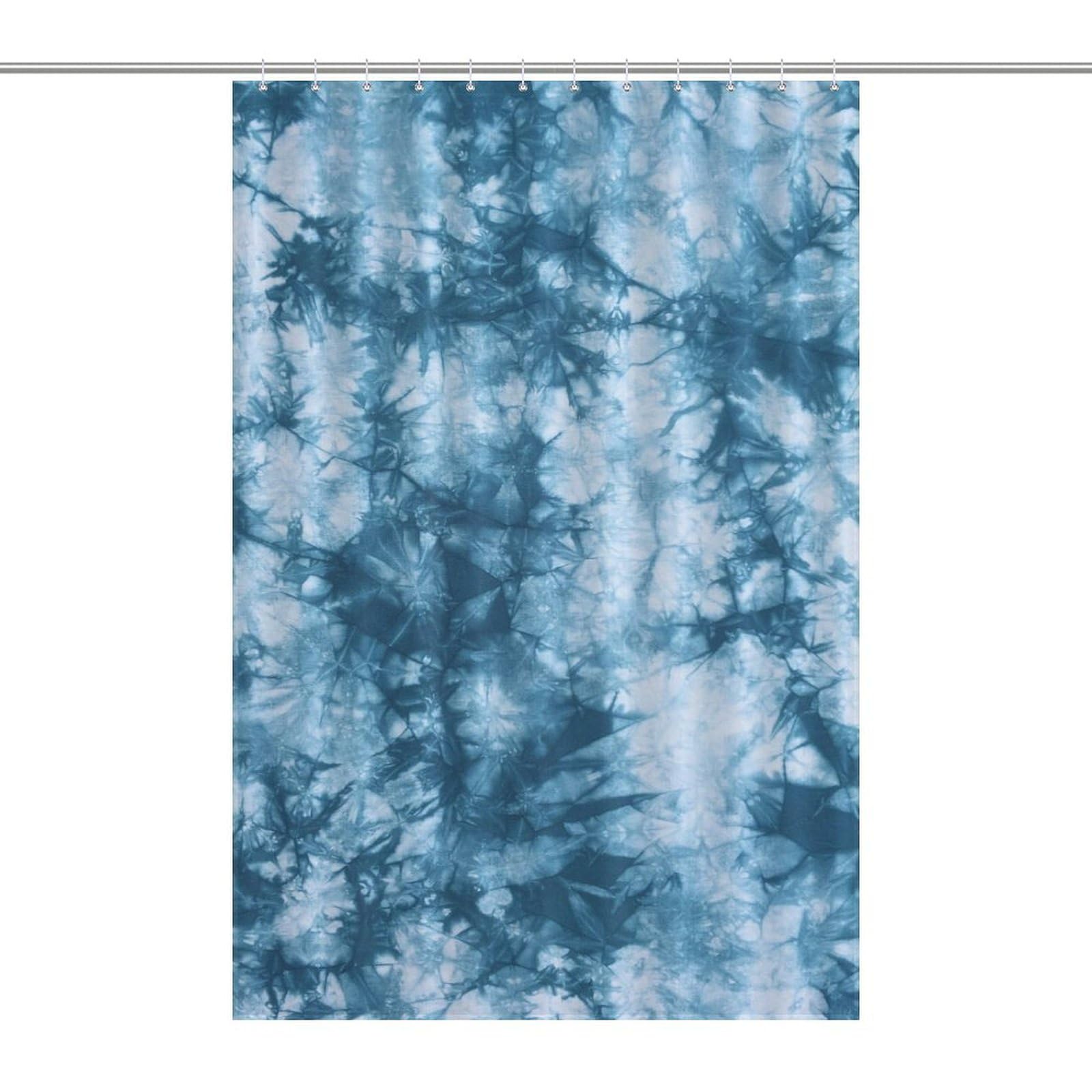 Rideau de douche bleu foncé imperméable en tissu 122x183 cm avec ses 12 crochets