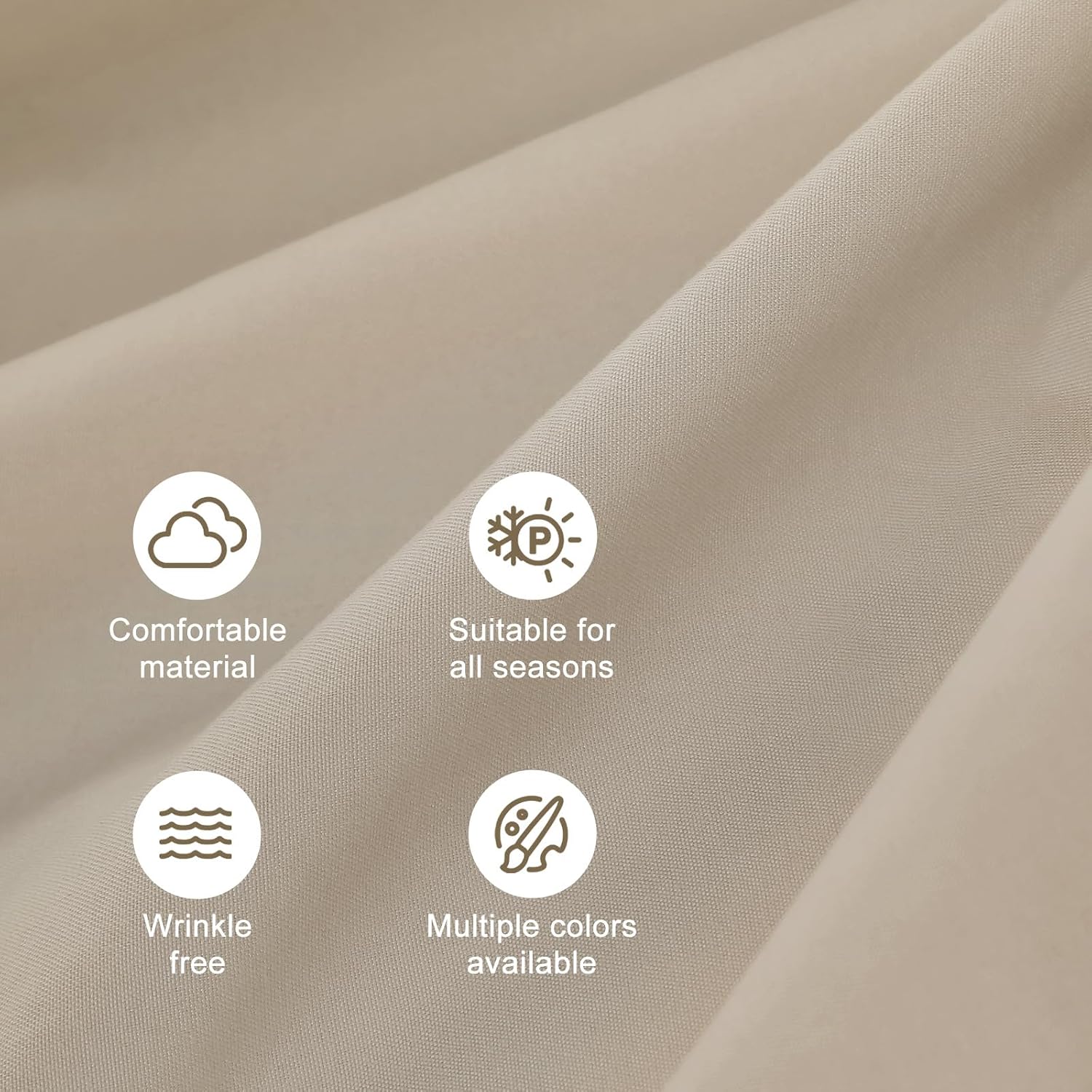 3 Pcs Beige Stripe Crib Bedding Set for Baby Girls & Boys