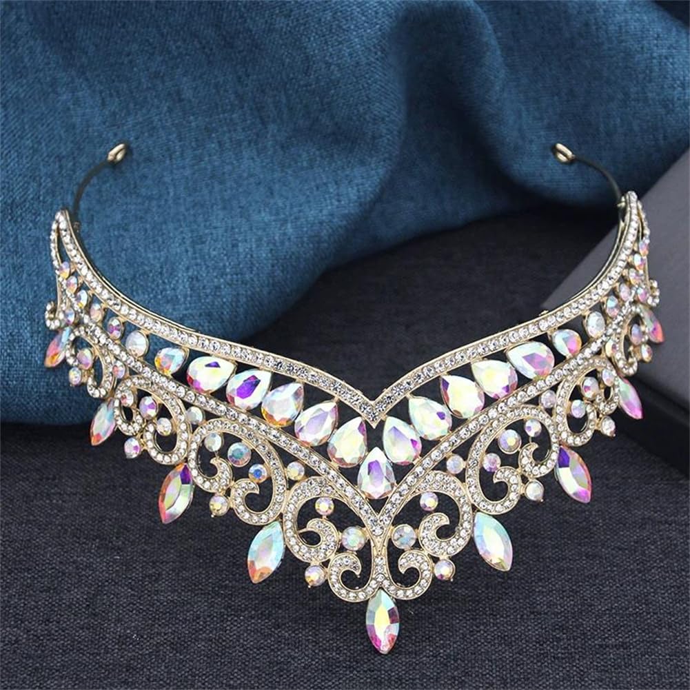 LNNSHX Braut Tiaras Krone für Frauen Braut Stirnbänder Party Diademe Hochzeit Haarschmuck Zubehör