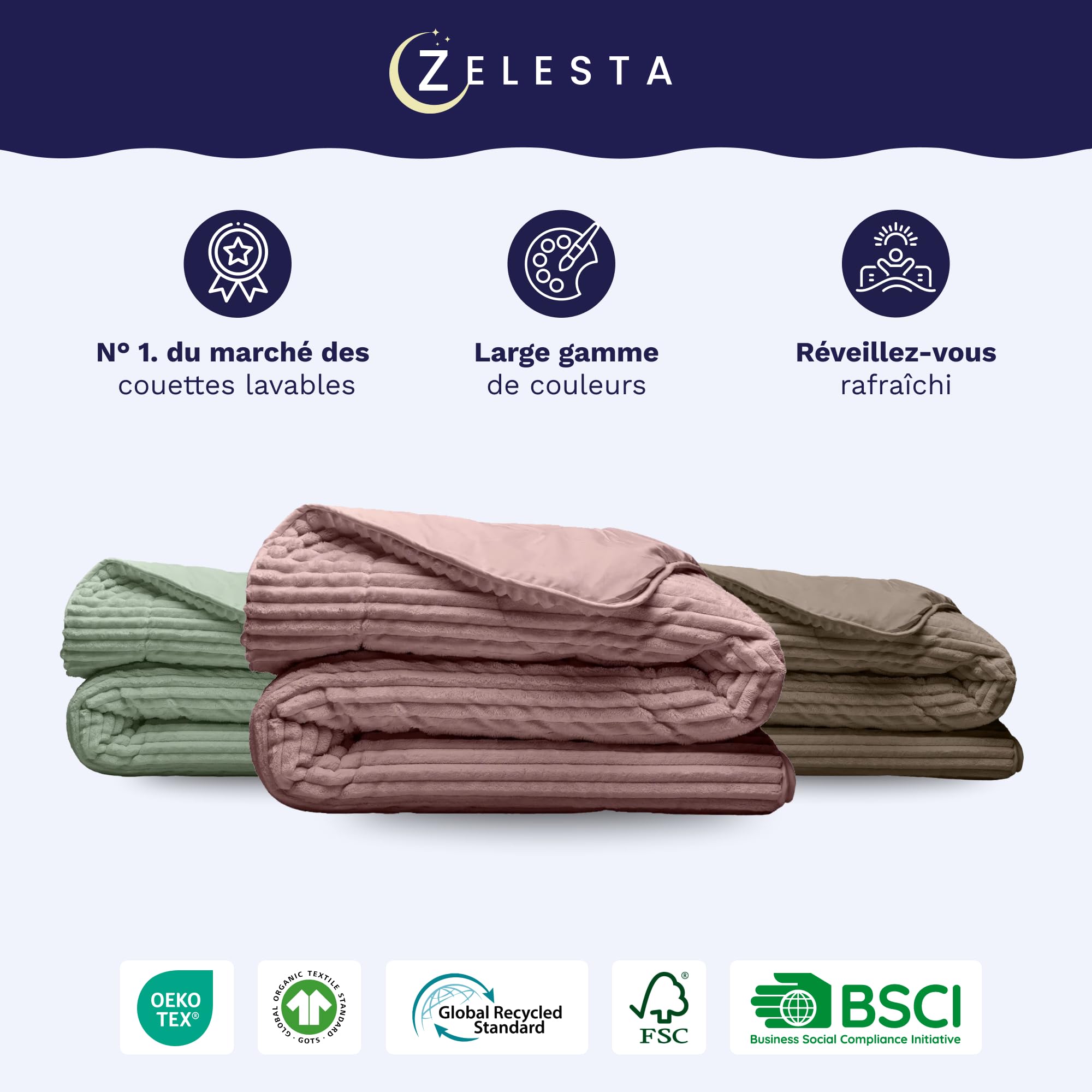 Zelesta Groovebed Couette Teddy Sans Housse - Linge de Lit Moelleux et Hypoallergénique - Lavable (Taupe, 240x200 cm)