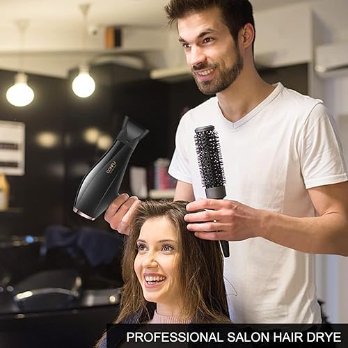 Miniatura 6 de Secador de pelo iónico, CONFU profesional de salón con motor de corriente alterna, con difusor y 2 accesorios de boquilla concentradora y enchufe de