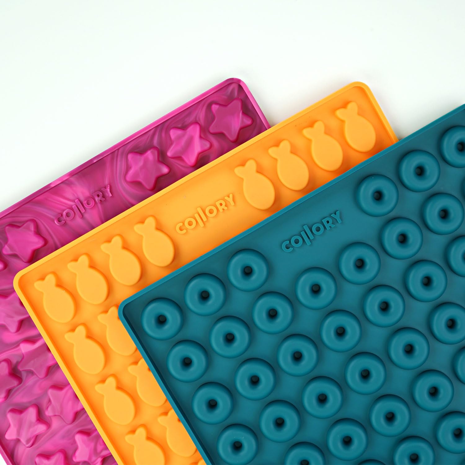 Collory große Backmatten Hundekekse Starter Paket inkl. Zubehör (5er Set), Hundeleckerlis in MEDIUM backen, Dosierflasche und Schaber, Lebensmittelecht & Bpa-frei
