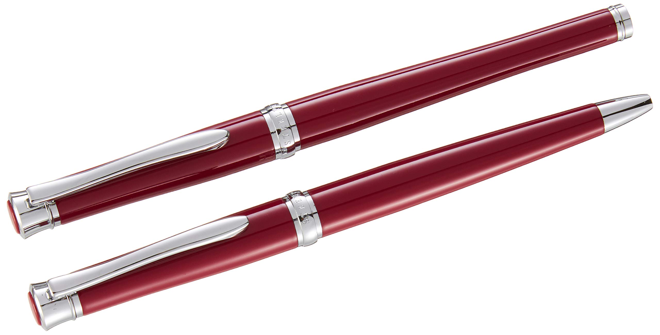 Steelpen Lemans Serisi 812 Bordo Dolma Kalem +Tükenmez Kalem