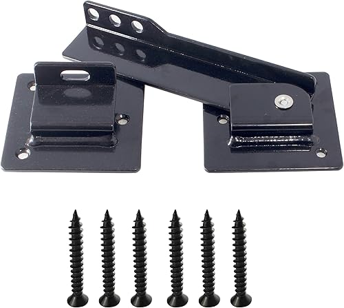 Cerradura de puerta abatible de 9 pulgadas con orificio para candado, pestillo de puerta de acero resistente con tornillos de montaje para valla de