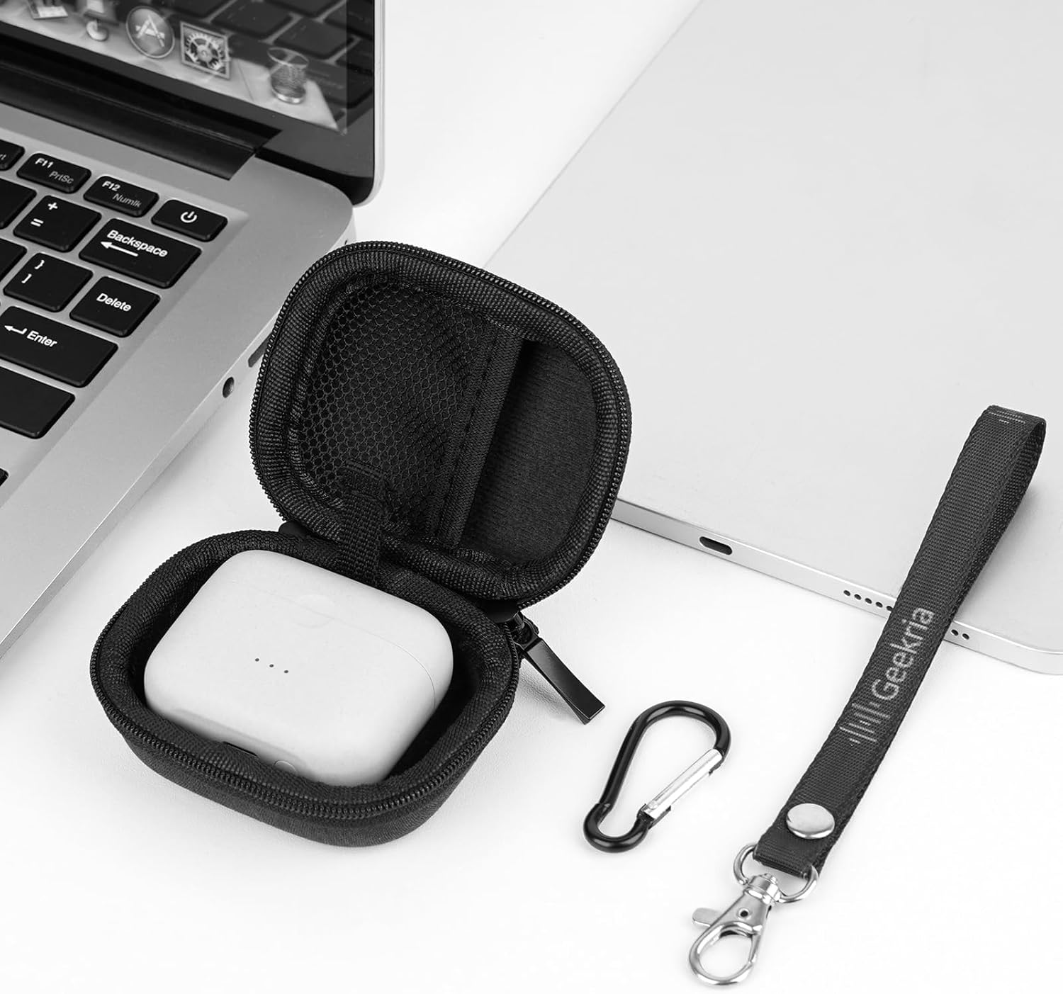 Geekria Shield Earbuds Case Compatible with Soundcore by Anker P40i P30i C30i Liberty 4 True Wireless Earbuds, Replacement Protective Hard Shell Travel Carrying Bag (Dark Grey) - Image 3