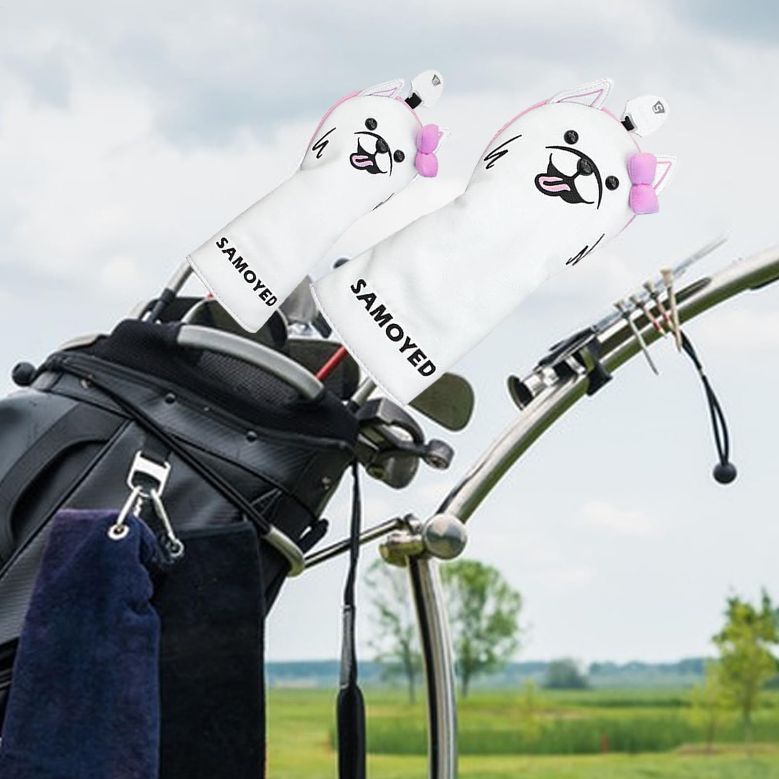 Pokrowiec na głowę kija golfowego, 4 x pokrowiec na kierowcę do kijów golfowych, odporne na zużycie nakrycia głowy z miękką pluszową podszewką, akcesoria dla golfistów