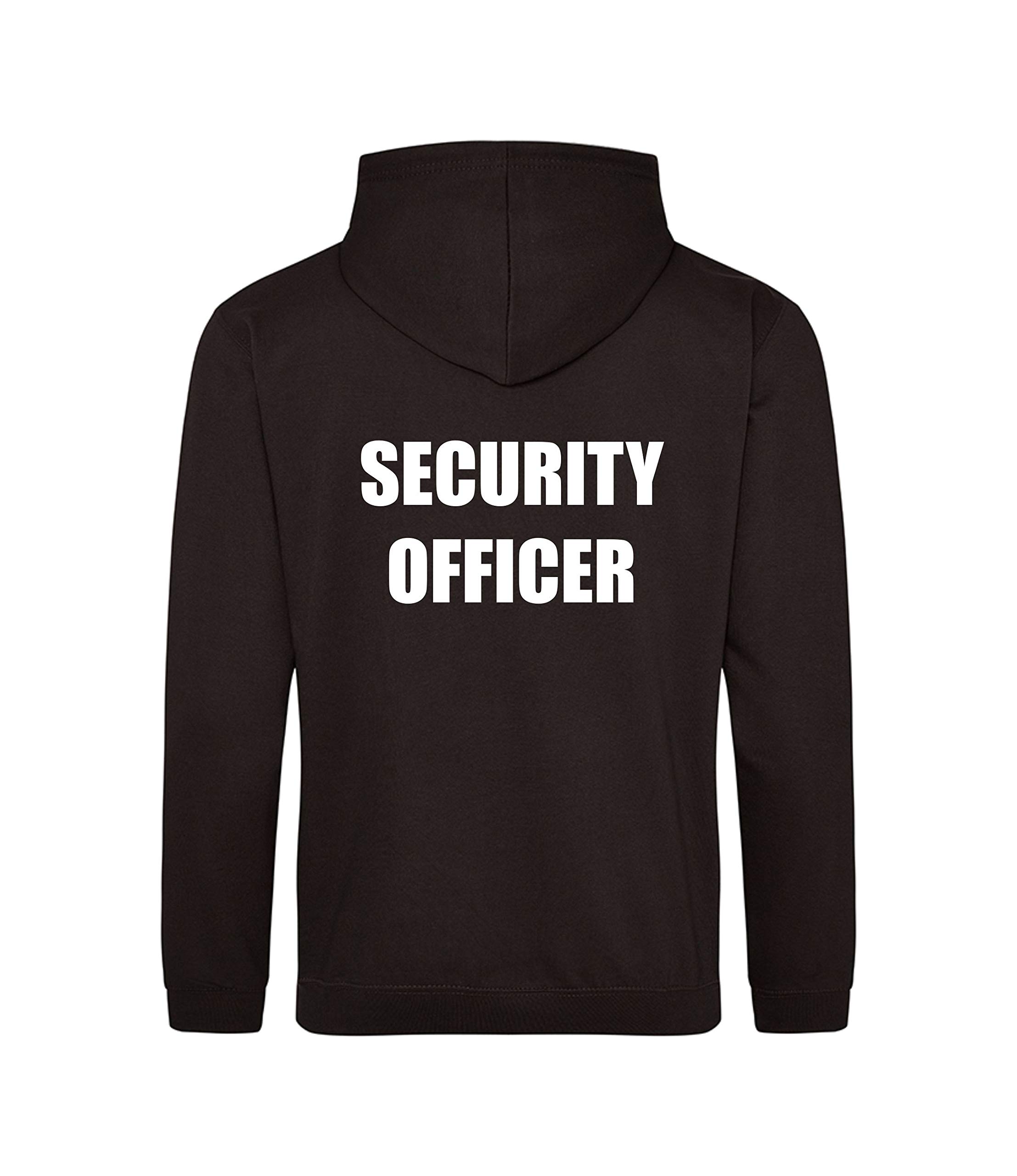 Brook Hi Vis Uk Unisex Black Security Officer Printed Hoodie, Security Officer, Security Guard, Doorman, Bouncer, Events, Xxxlarge