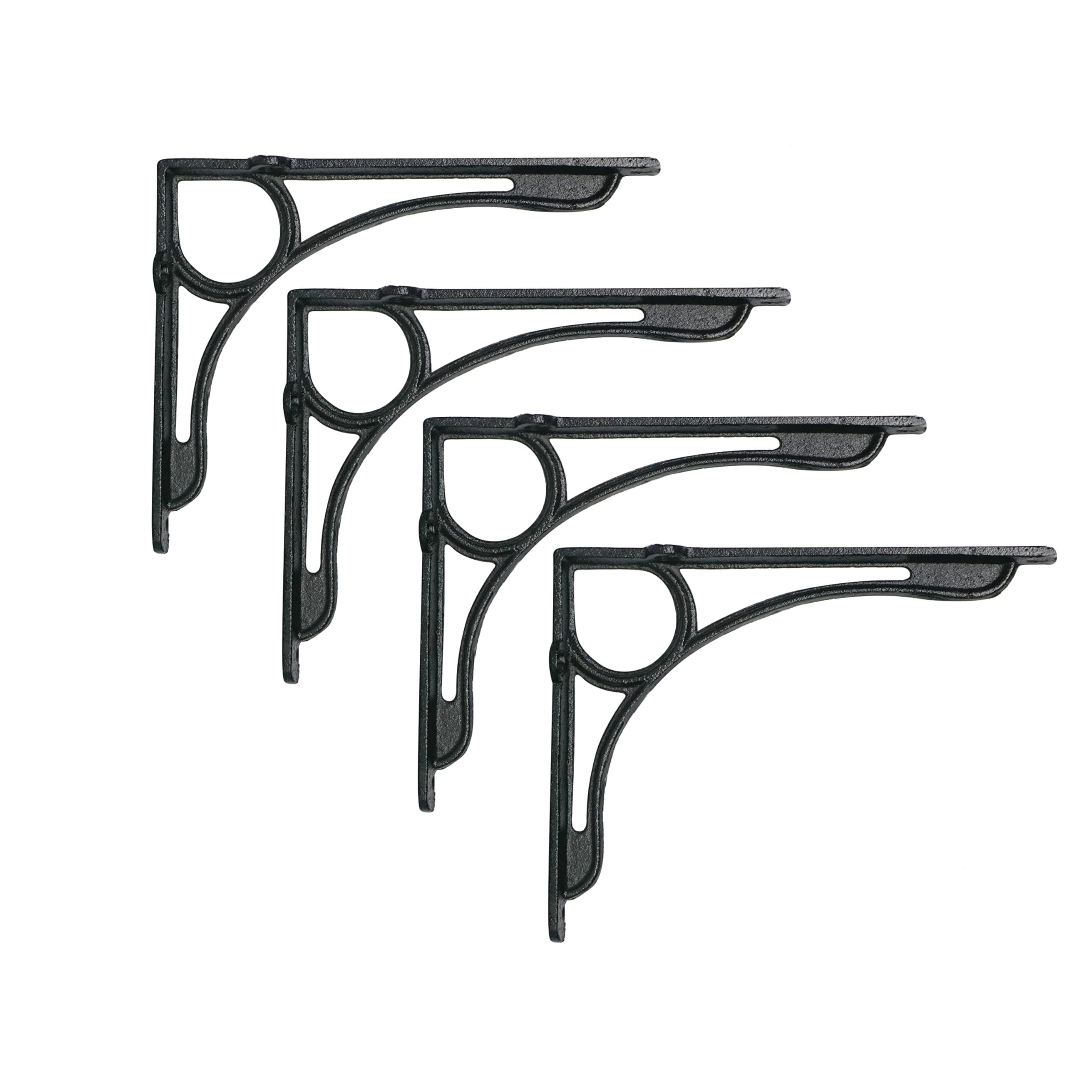 Snapklik.com : NACH Decorative Shelf Brackets, 4 Pack Of 7 X 5.8 X 1.5