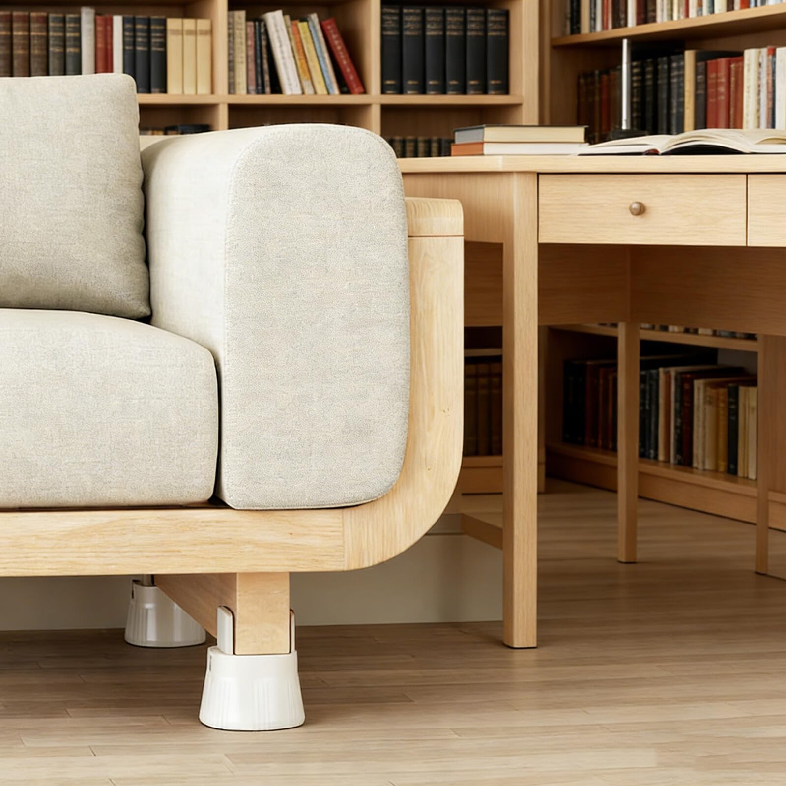 MAGICLULU Piedini Regolabili per Mobili 60-80 Mm Morsetto Antiscivolo e Riduzione Rumore, Rialzi per Gambe Tavolo e Sedia, Set 4 Pezzi per Livellamento e Protezione Pavimenti
