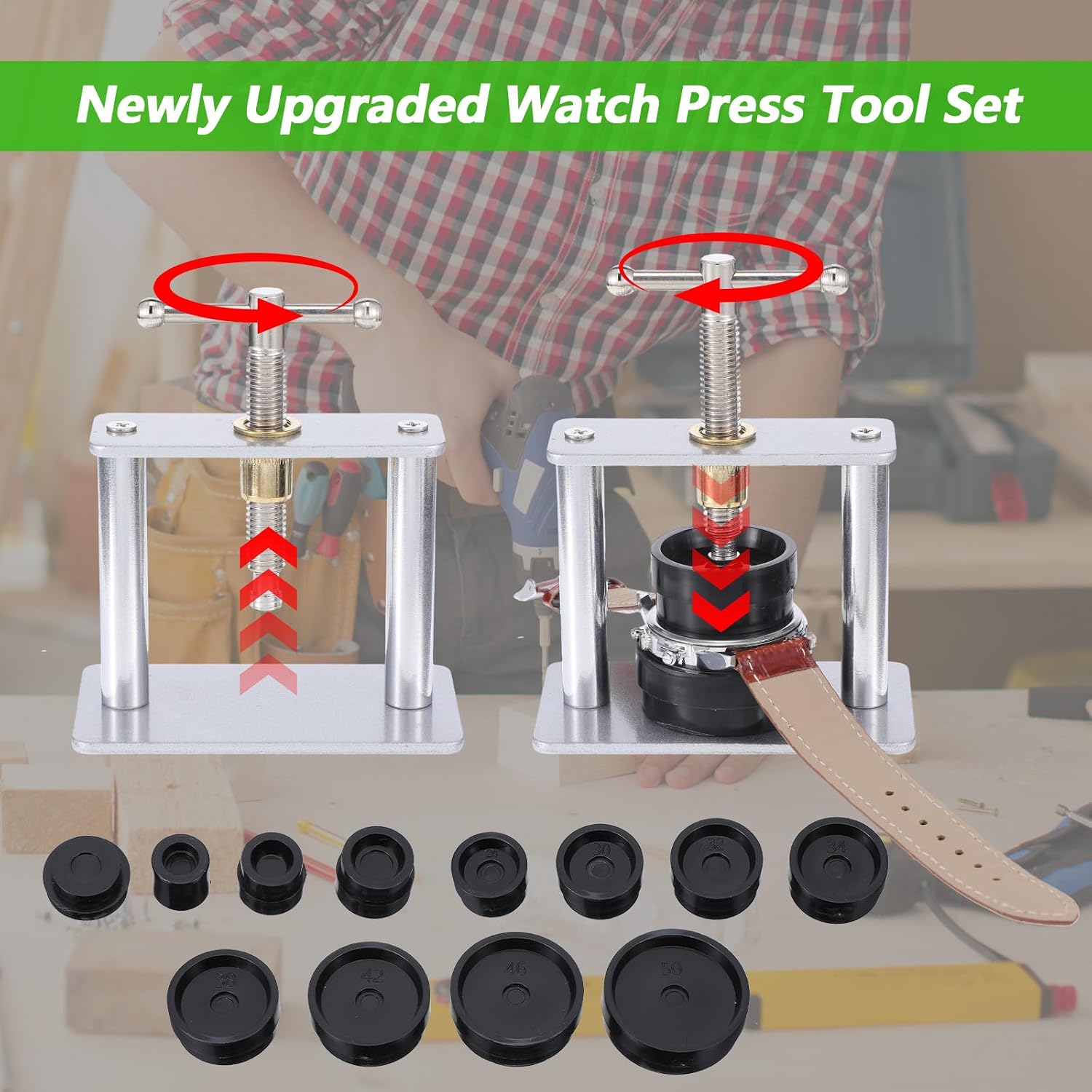 Watch Repair Kit, Watch Press Tool Set, Watches Battery Replacement Tool Set, Watches Link Removal Kit - Repair Screwdriver, Tweezers