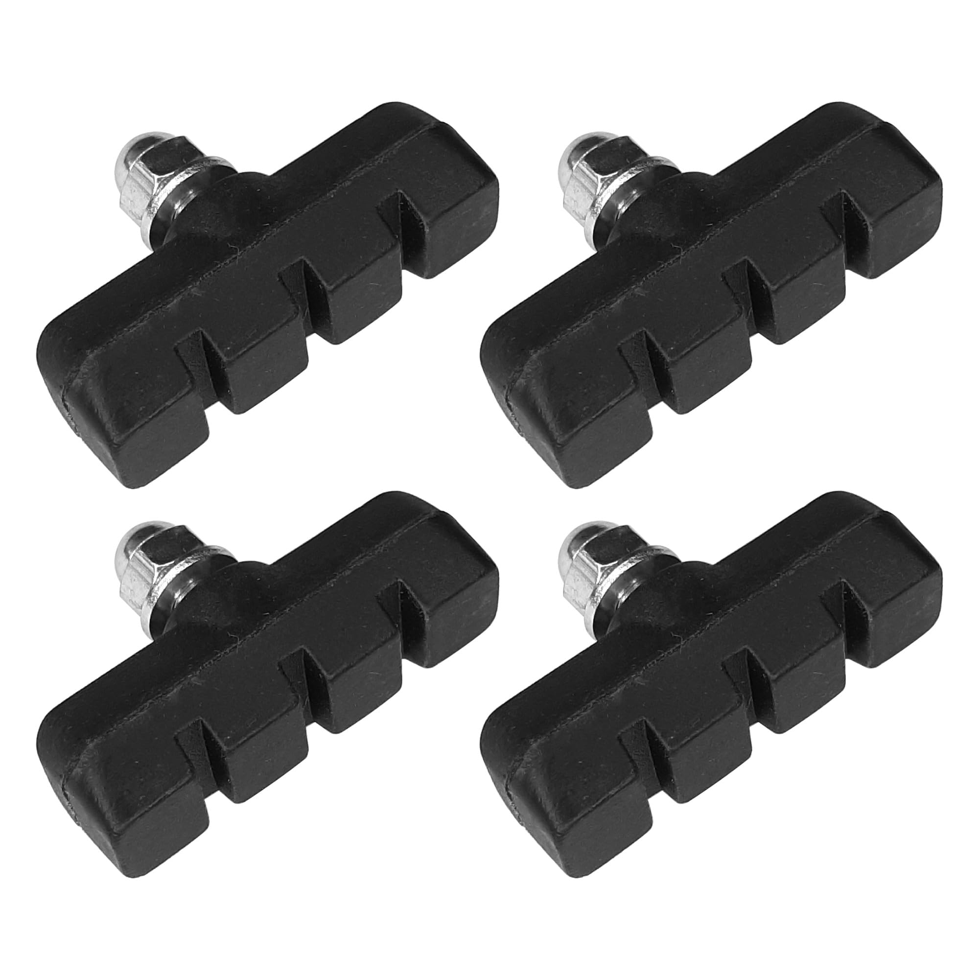 cyclingcolors 4x Bike Brake Shoes Brake Pads with Screw Vintage Heroic Bicycle Rubber for Steel Rim