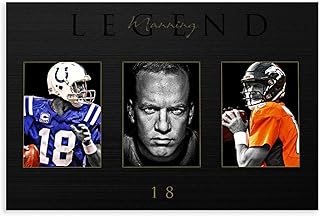 BAVIEN Peyton Manning Poster Football Art Canvas Poster Bedroom Decor Sports Landscape Office Room Decor Gift Unframe:24x36inch(60x90cm)
