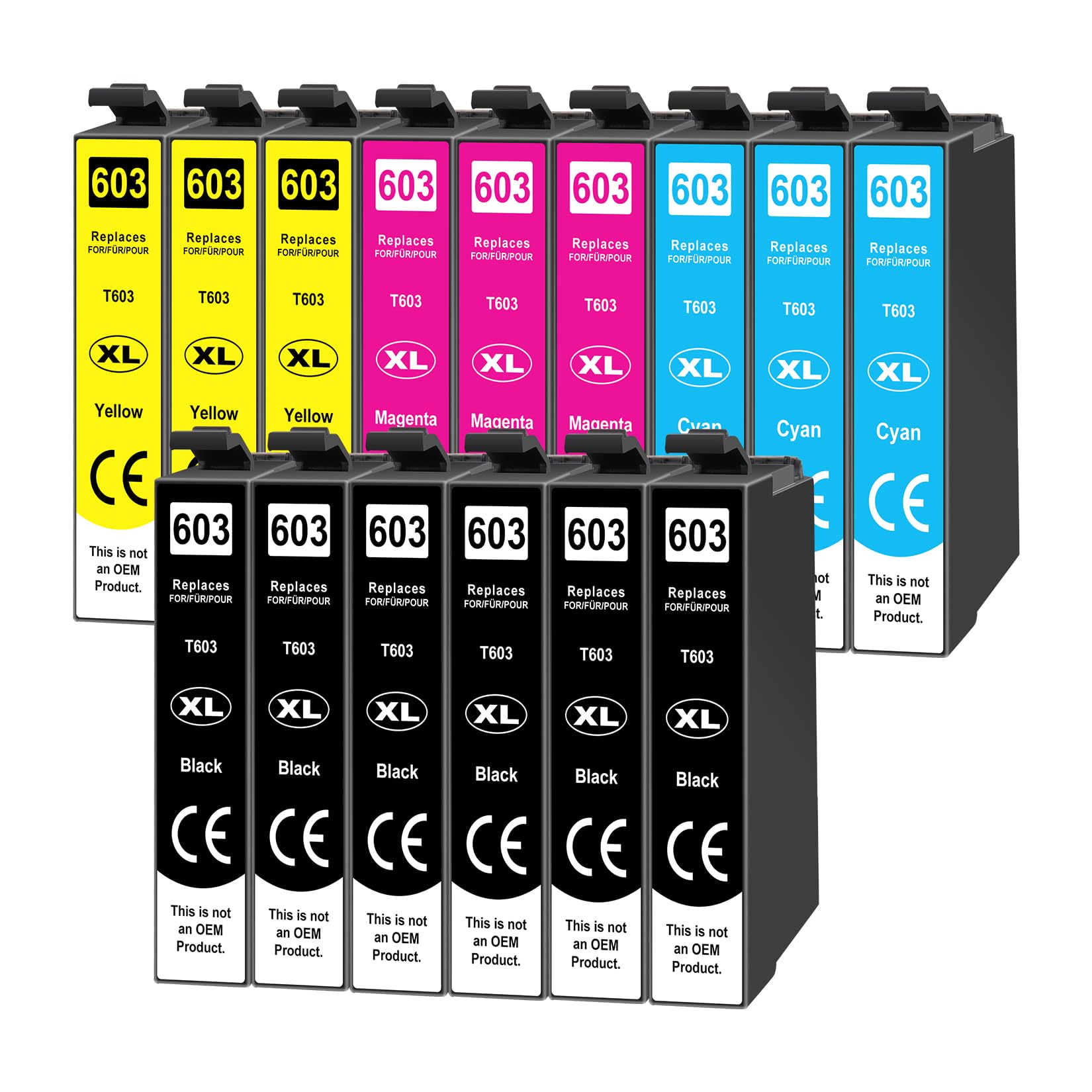 Yowell 15x 603XL Multipack Compatibile con Epson 603 603XL Cartucce per Expression Home XP-3105 XP-2100 XP-2105 XP-4100 XP-4105 Workforce WF-2830 WF-2810 WF-2835 WF-2850