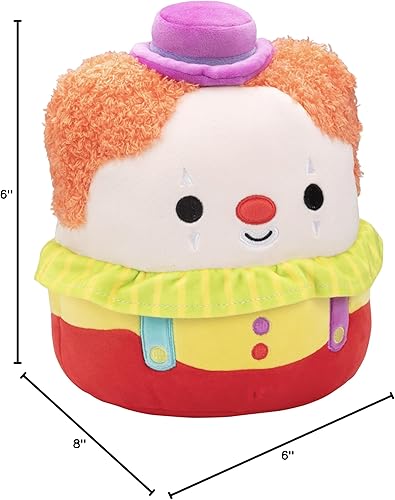 Miniatura 7 de Squishmallows Bimbi The Clown original de 8 pulgadas – Peluche oficial de Jazwares – Juguete coleccionable suave y esponjoso de payaso – Añádelo a