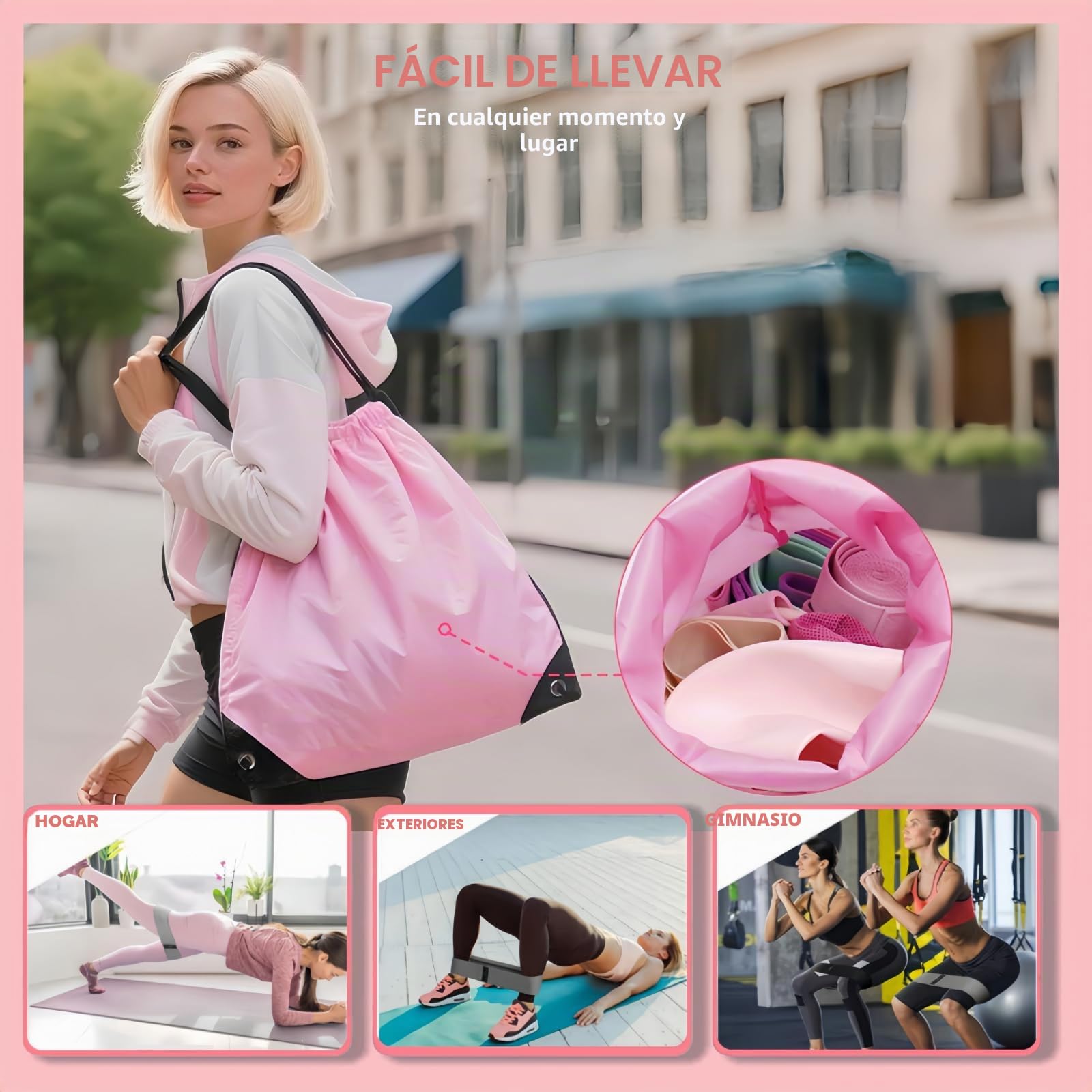 Nuplot Kit esencial de pilates para mujer, mejor kit de yoga y pilates para entrenamientos en casa con anillo de pilates y juego de pelota, bandas de glúteos, banda de resistencia figura 8, bandas de