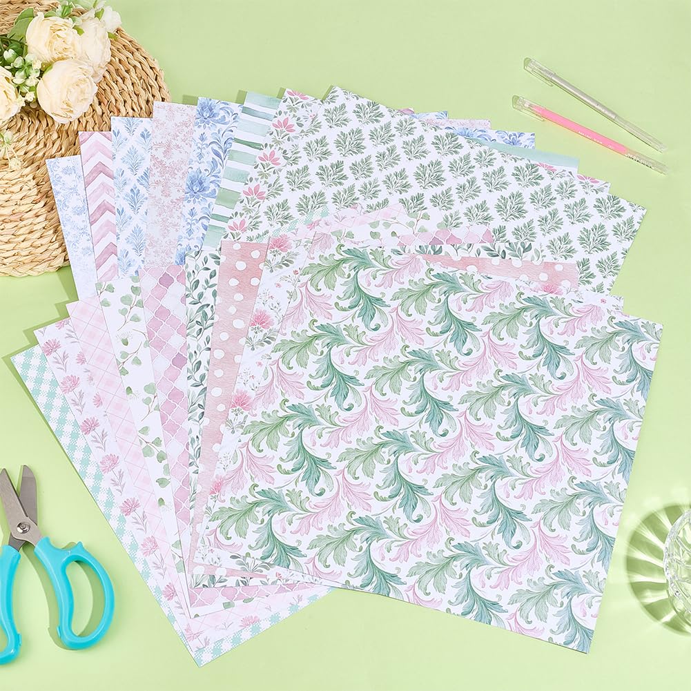 GORGECRAFT Lot de 24 feuilles de papier de scrapbooking à motif bohème vintage pour scrapbooking, journal, loisirs créatifs, planificateur, fabrication de cartes, photos