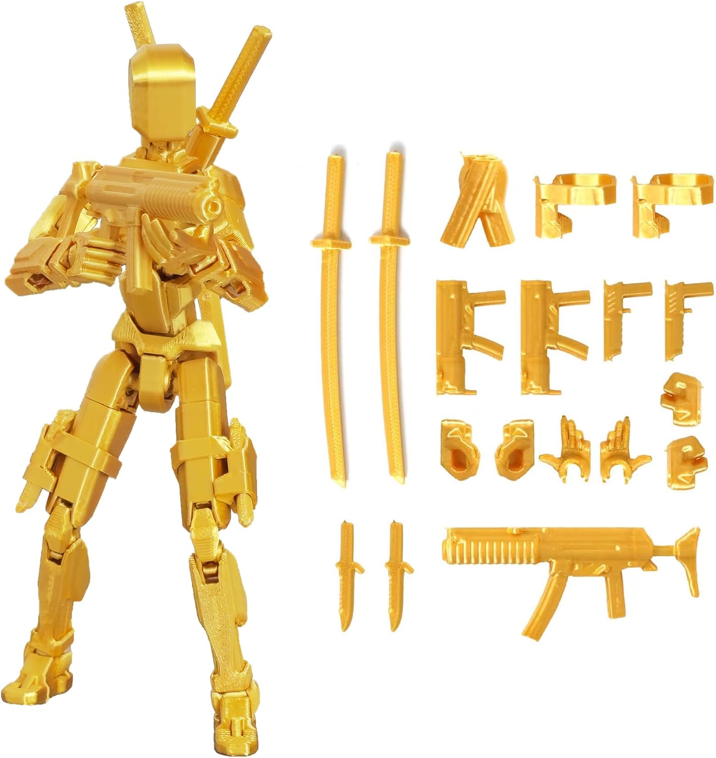 FoxVilla Assembly Completed T13 Action Figure, Titan 13 3D Printed Action Figure, 3D Printed Titan13, Assembled Dummy 13 Lucky 13 Toy Figure