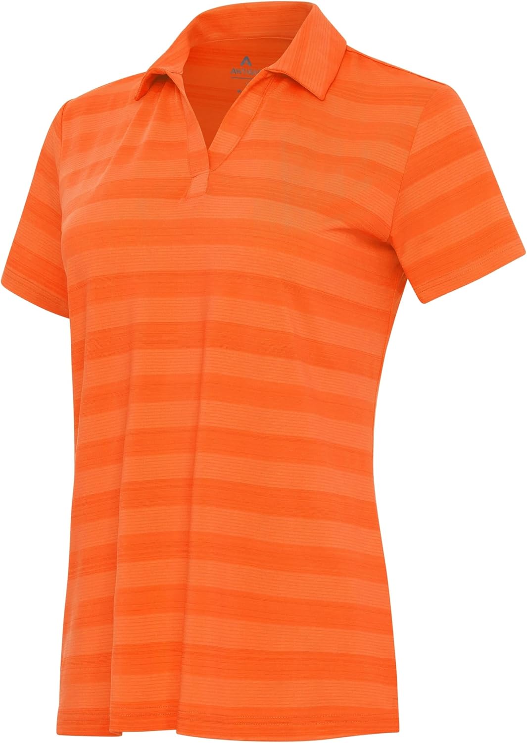 Antigua Women’s Tunnel Polo - Moisture-Wicking Golf Shirt with Performance Four-Way Stretch Tonal Shadow Stripe Top