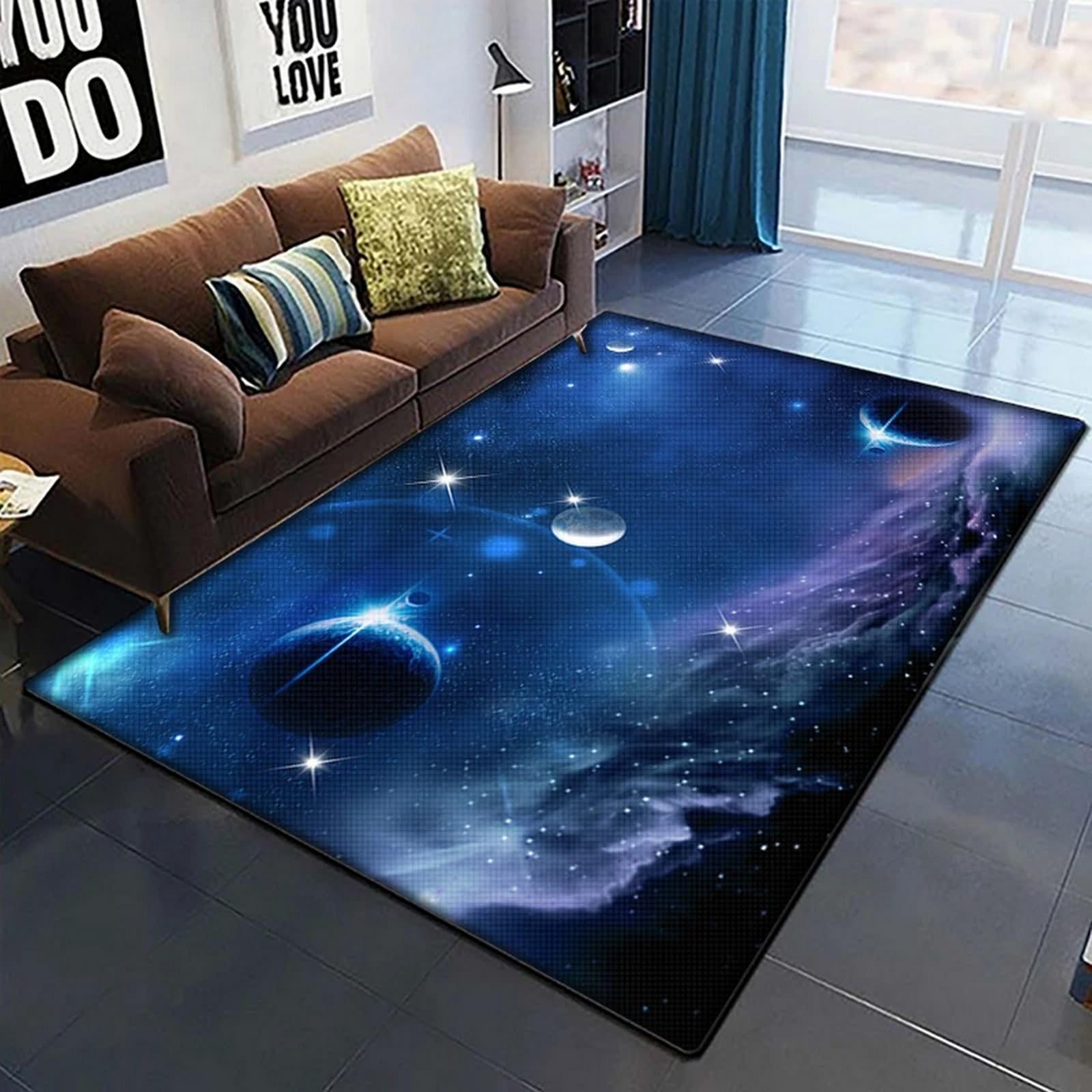 Tapis de salon lavable antidérapant résistant aux taches pour chambre enfant