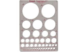 Pickett CHA1204I Circle Master Template, Range From 1/16 To 3 Inches in Diameter (1204I),Smoke