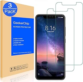 GeekerChip Protector de Pantalla Xiaomi Redmi Note 6 Pro[2-Unidades],Protector Pantalla Cristal Vidrio Templado para Xiaomi Redmi Note 6 Pro