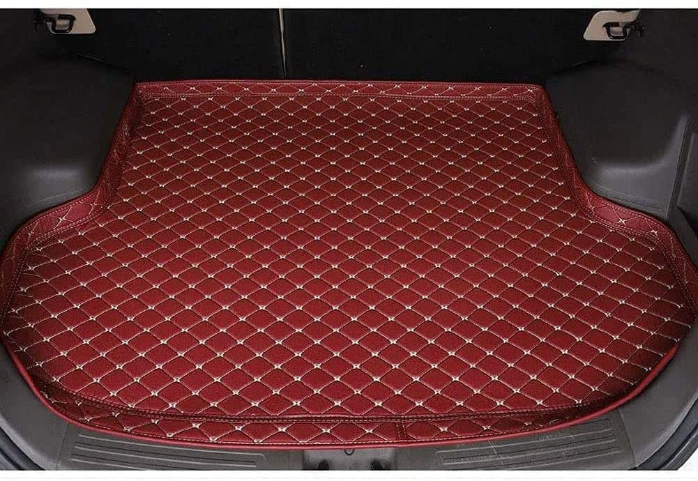 Couverture de coffre en cuir pour Mini F55 5 portes protection chic couleur rouge vin