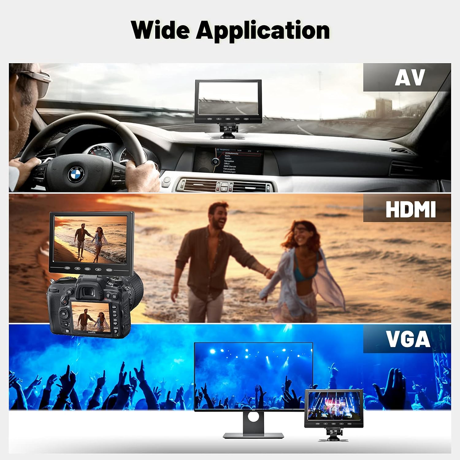 Bеѕt Quаlіtу 🔥 APROTII 9 Inch Security Monitor, Small LCD HDMI Monitor Mini Screen 1024x600, HDMI VGA AV Portable Mini HD Color Screen Display Built-in Speaker，with Remote for PC Raspberry Pi Camera Car Security