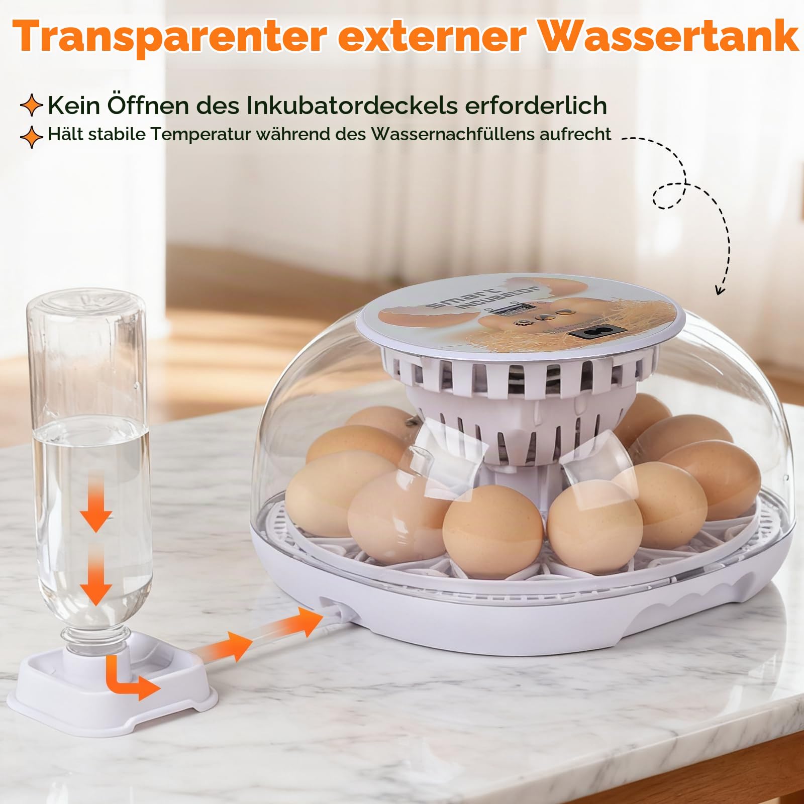 EFUTURETIME Brutmaschine Vollautomatisch Brutautomat Hühner Wachteln
