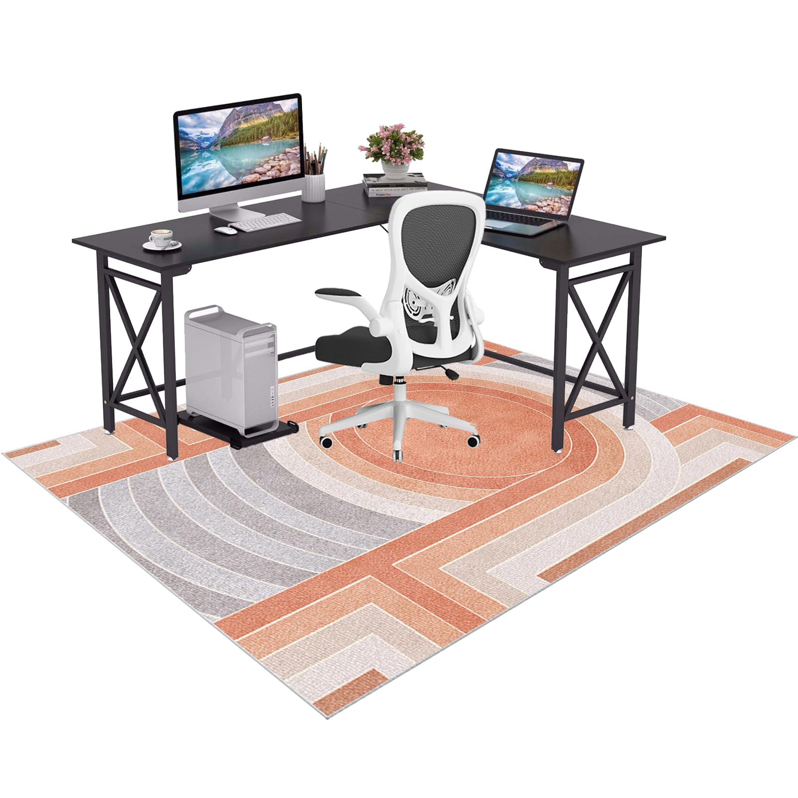 Office Chair Mats For Carpeted Heavy Duty Gaming Floor Mat Large Hardwood Floor Non Slip Rubber Backed Computuer Rolling Chair Washable For Home Office Carpet Protectors Chair Mats 60 x 90 cm